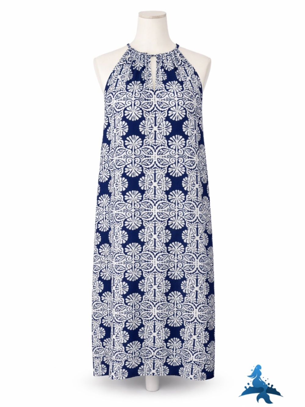 1287 Vineyard Vines Halter High Low Dress – Size 2 – Blue White